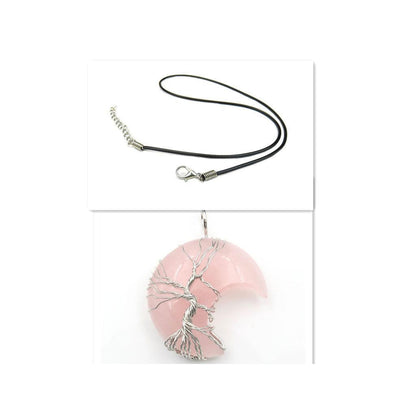 Collier avec pendentif Arbre de Vie en cristal