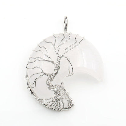 Collier avec pendentif Arbre de Vie en cristal
