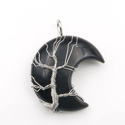 Collier avec pendentif Arbre de Vie en cristal