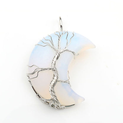 Collier avec pendentif Arbre de Vie en cristal