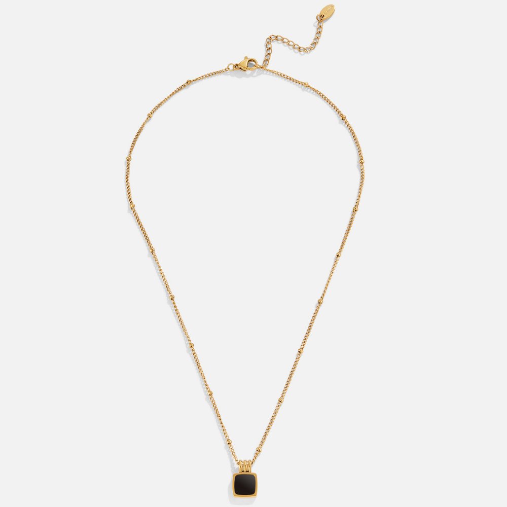 Collier avec pendentif Lucia en noir en or