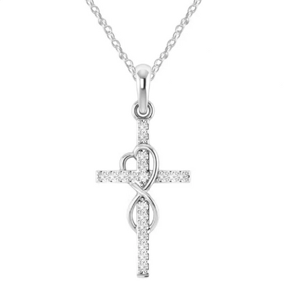 Collier avec un pendentif en forme de croix en acier inoxydable