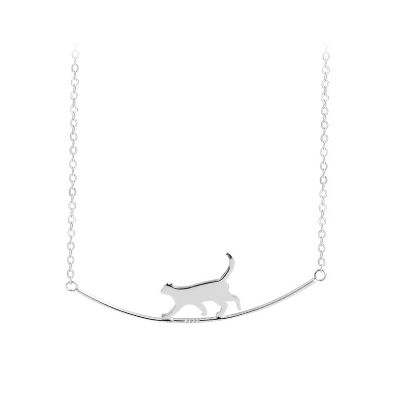 Collier de grimpe pour chat en or blanc