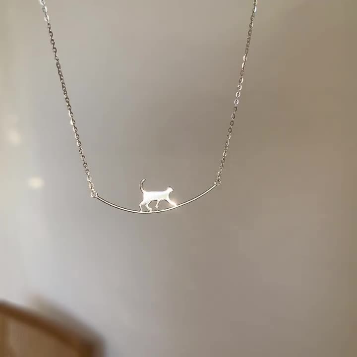Collier de grimpe pour chat en or blanc