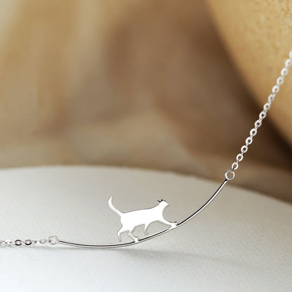 Collier de grimpe pour chat en argent
