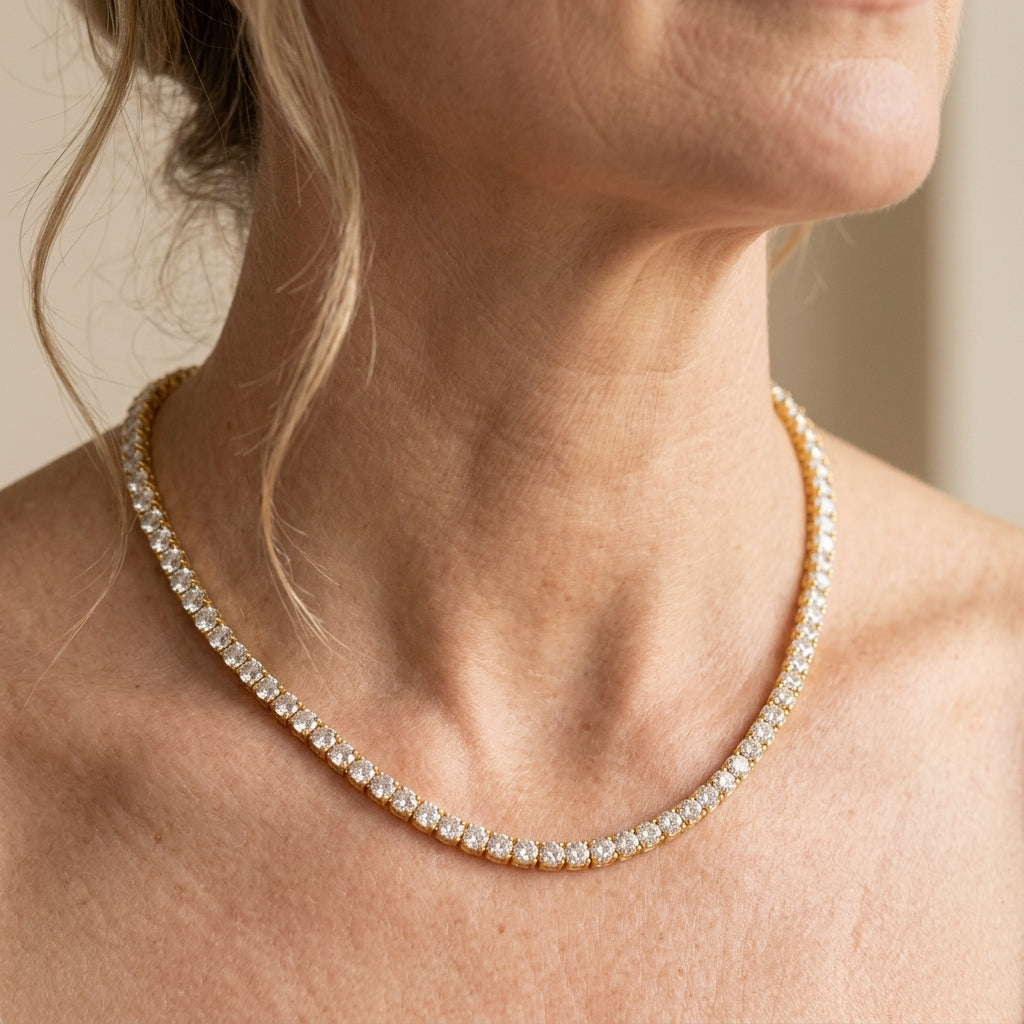 Collier de tennis en or