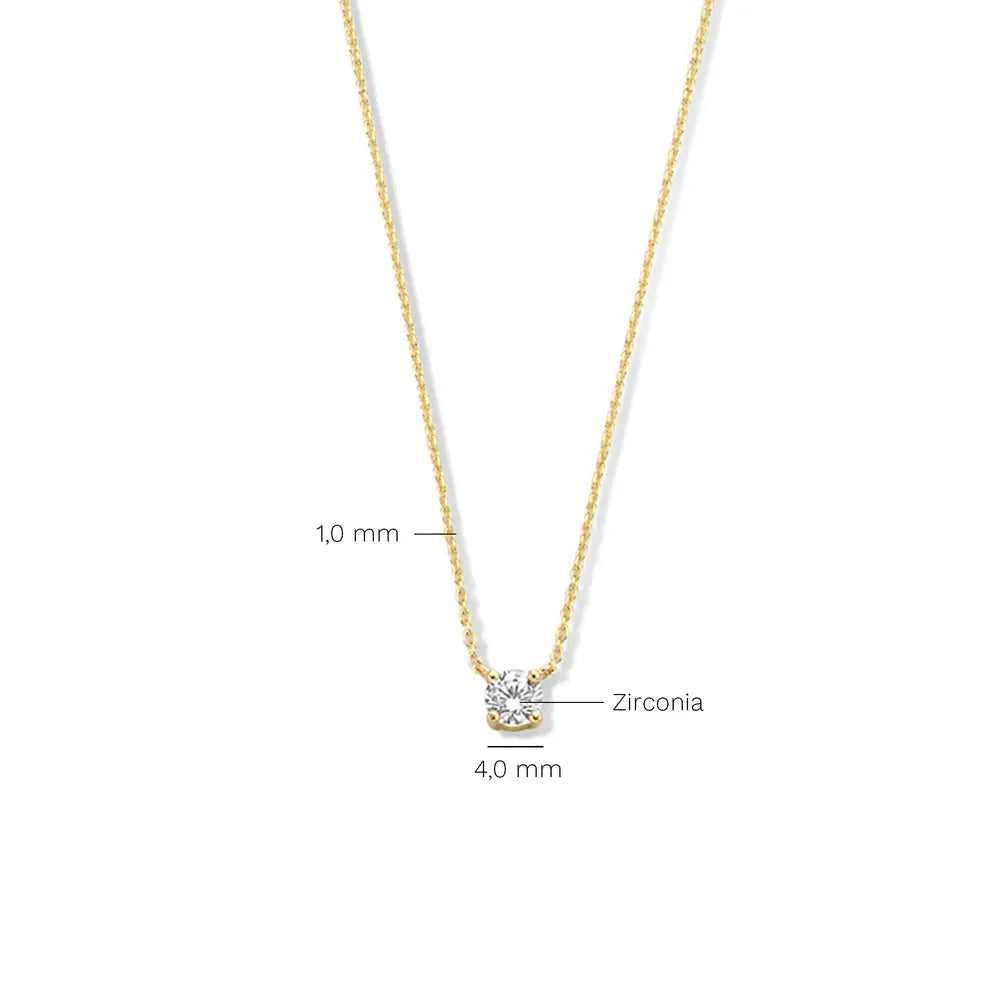 Collier en pierre moissanite Cléa en or