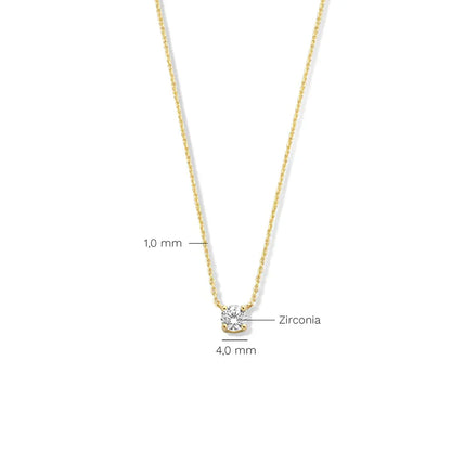 Collier en Pierre Moissanite Cléa | Or