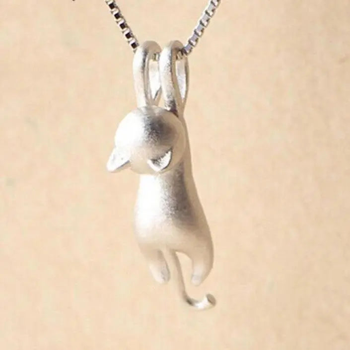 Collier 925 amusant en or blanc