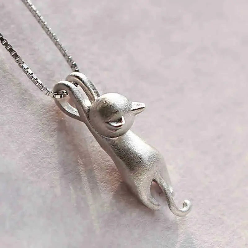 Collier 925 amusant en or blanc