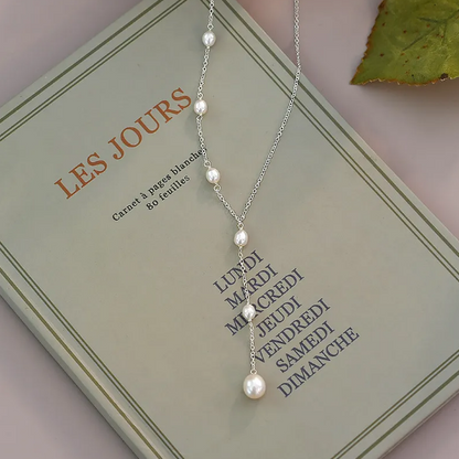 Collier en argent avec perles fraîches