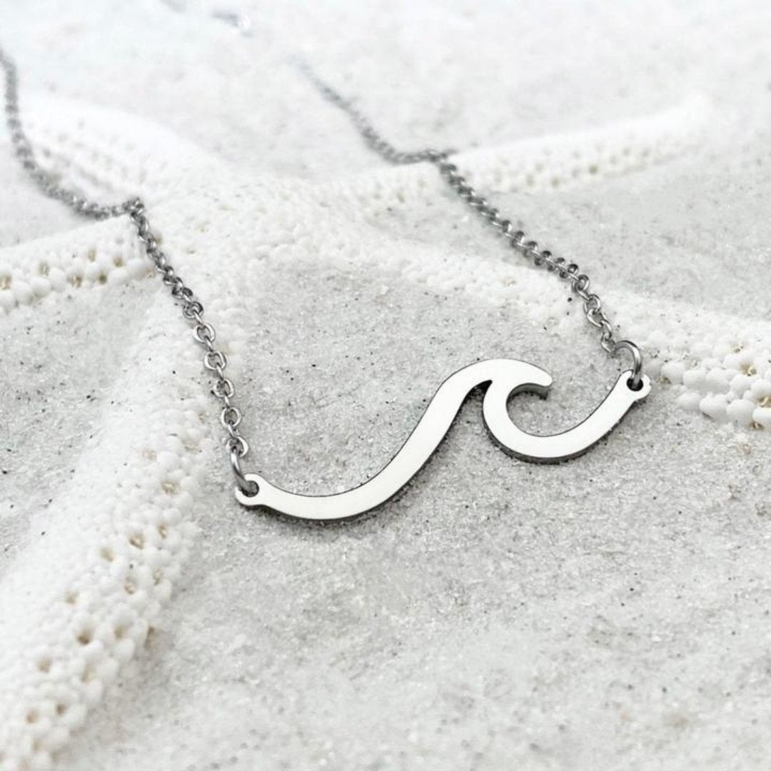 Collier de la mer en or blanc
