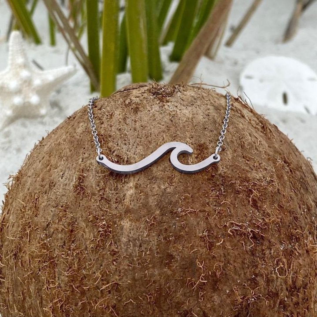 Collier de la mer en or blanc