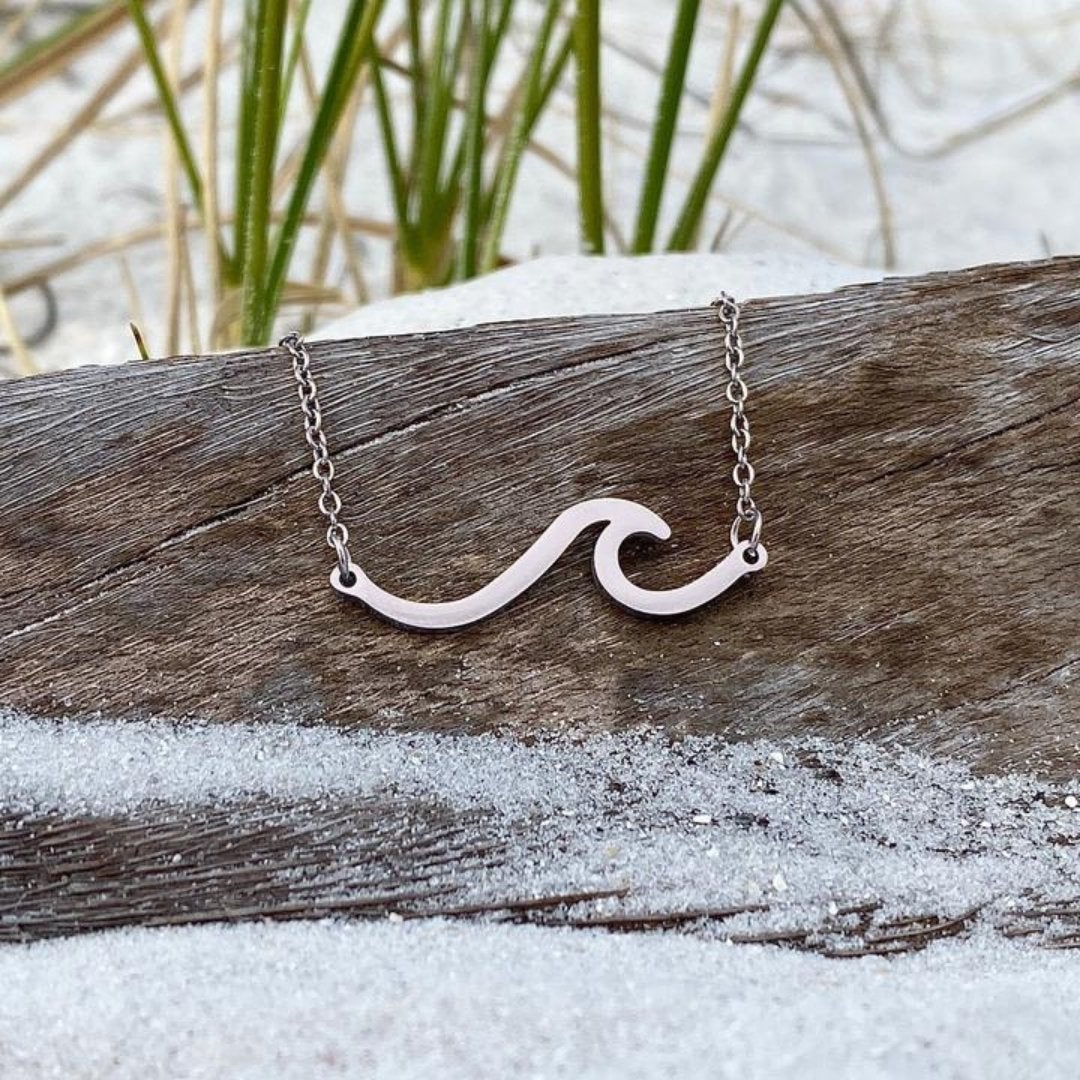 Collier de la mer en or blanc