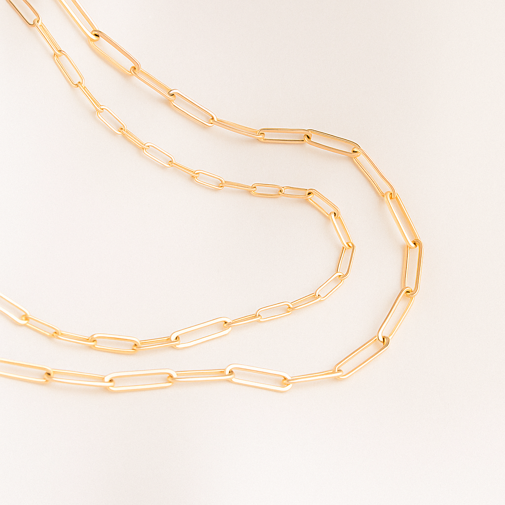 Collier avec chaîne classique en or