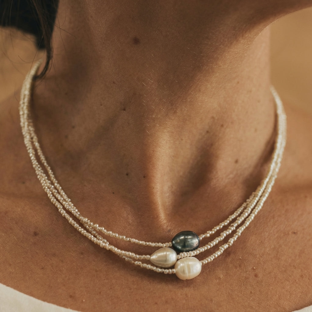 Collier en perles naturelles