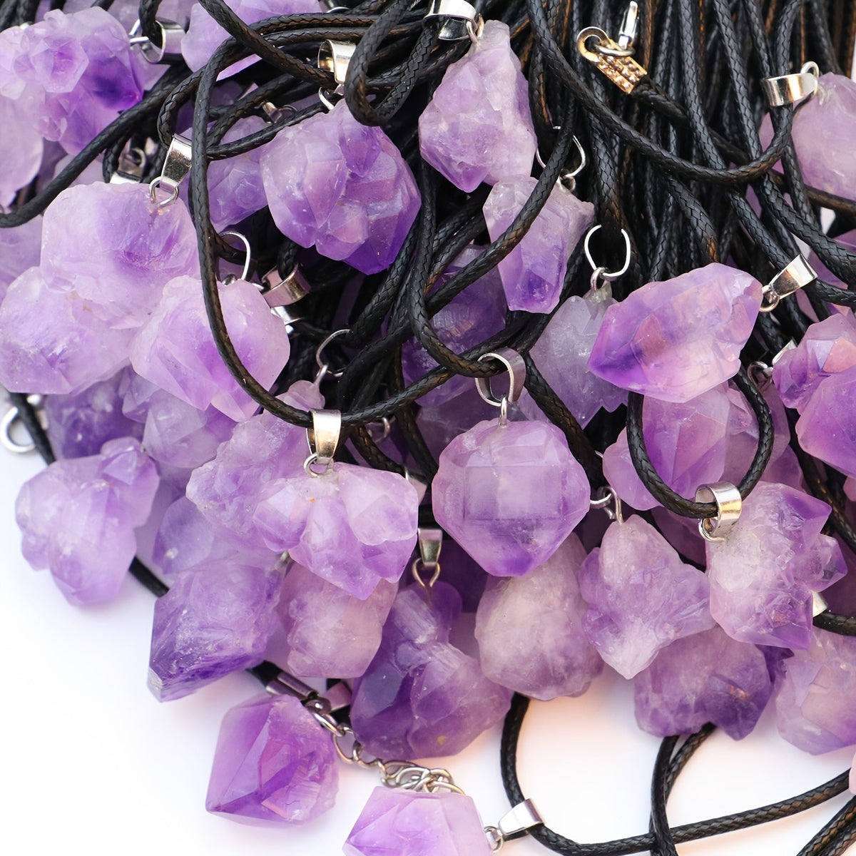 Collier en quartz rose en or