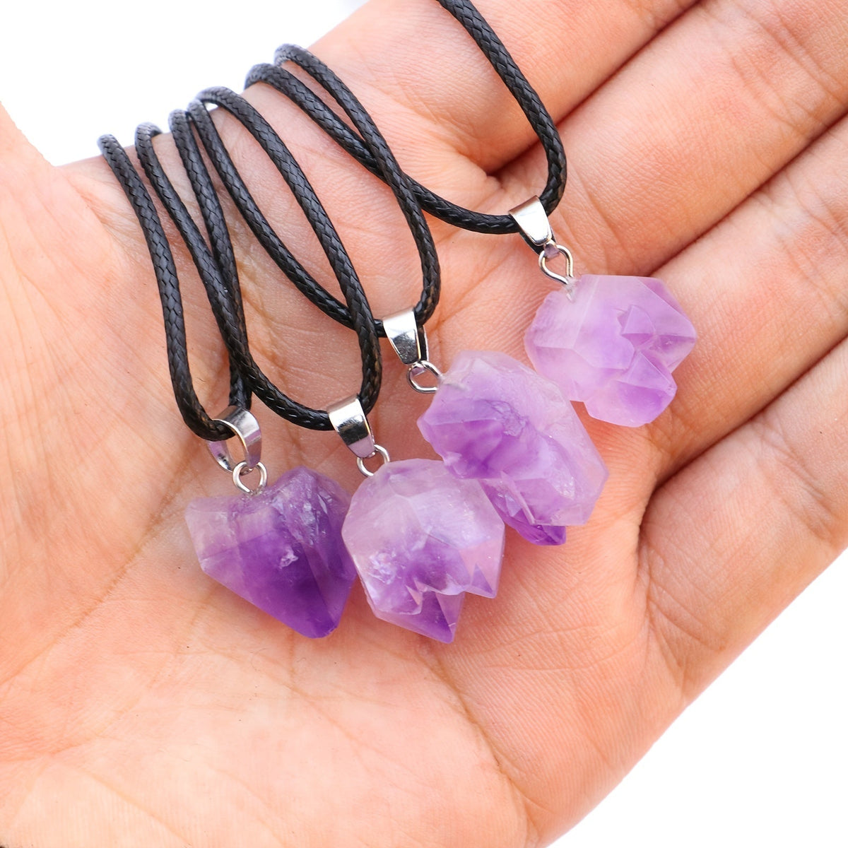 Collier en quartz rose en or