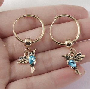 Collier et boucles d'oreilles Caméléon en or