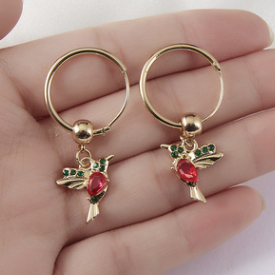 Collier et boucles d'oreilles Caméléon en or