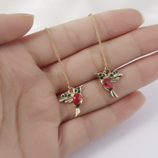 Collier et boucles d'oreilles Caméléon en or