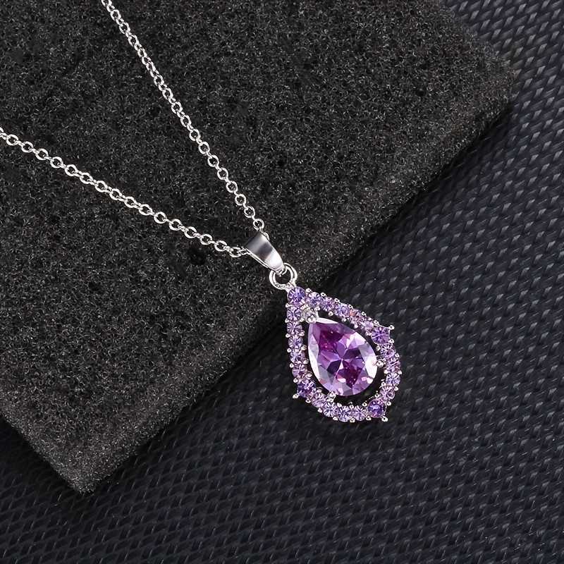 Collier et boucles d'oreilles en améthyste Nadine en or