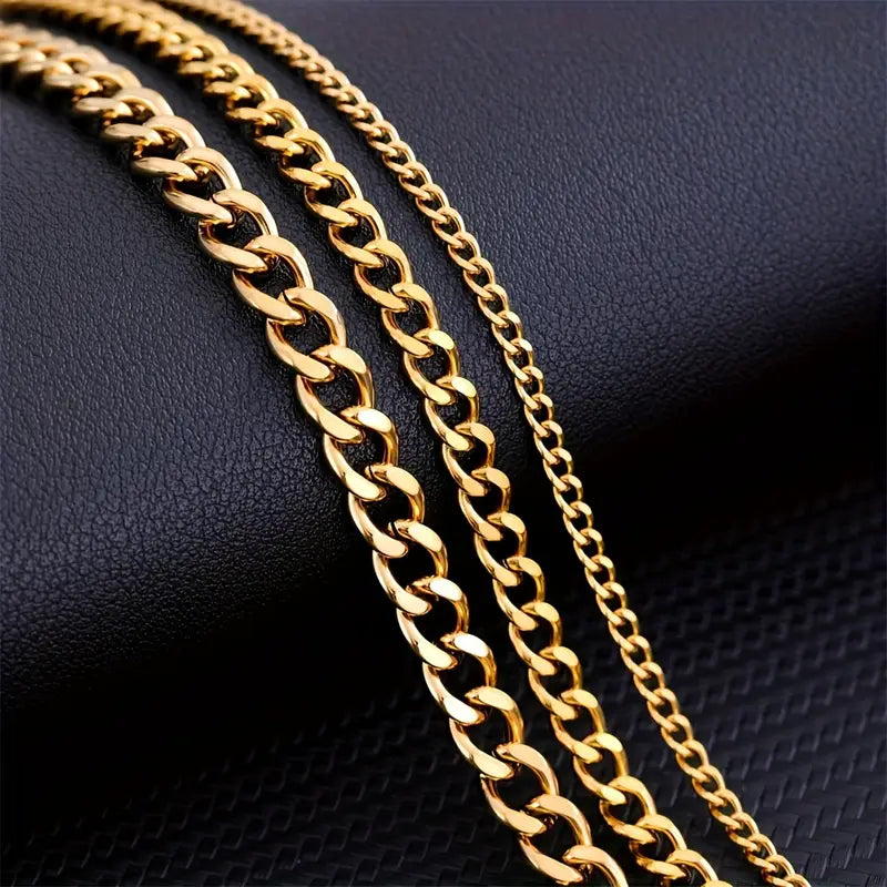 Collier minimaliste avec chaîne cubaine pour hommes
