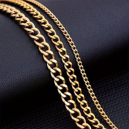 Collier minimaliste avec chaîne cubaine pour hommes