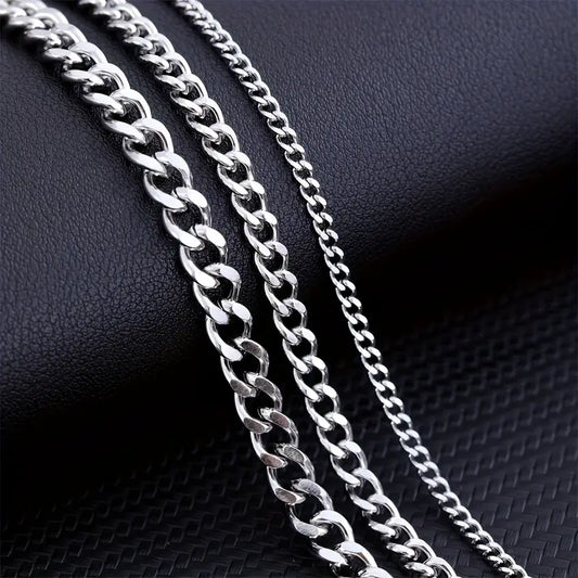 Collier minimaliste avec chaîne cubaine pour hommes