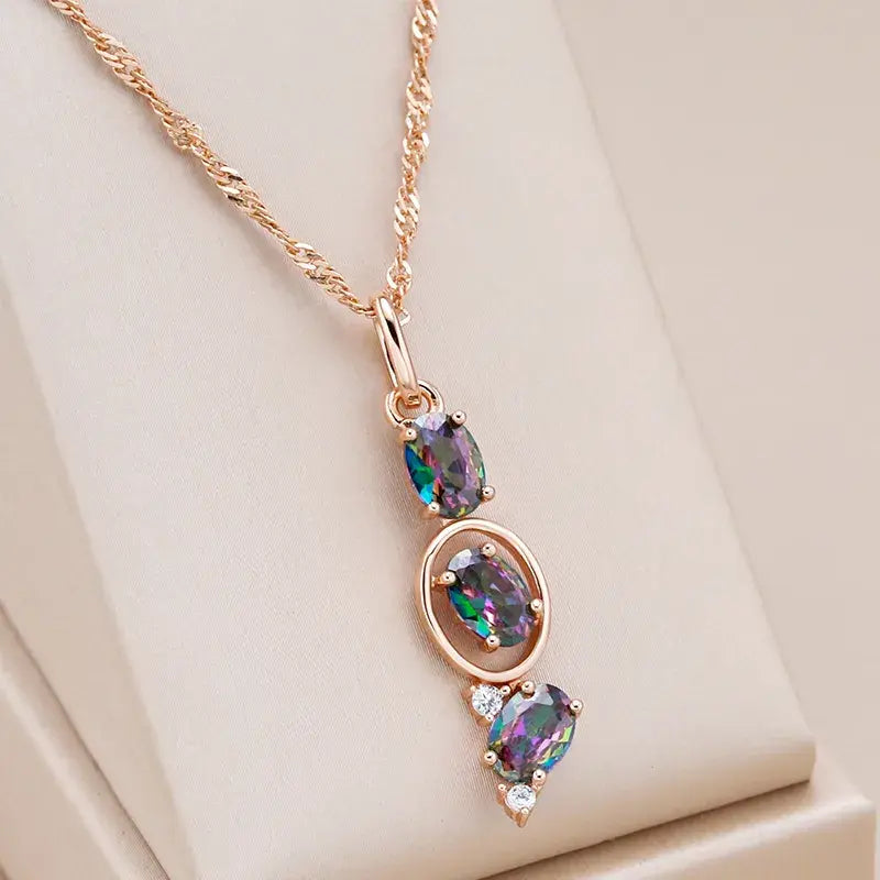 Collier multicolore en or