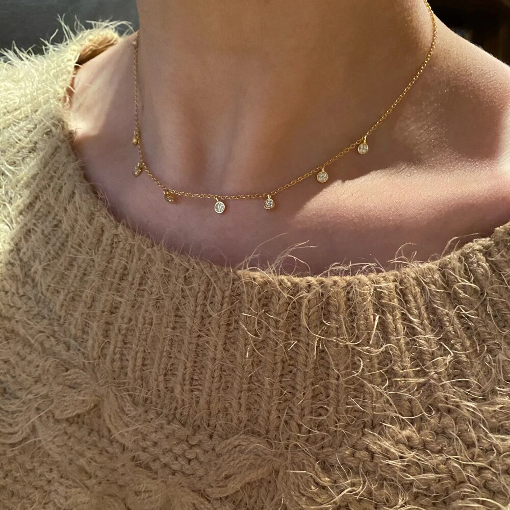 Collier rétro intemporel en or