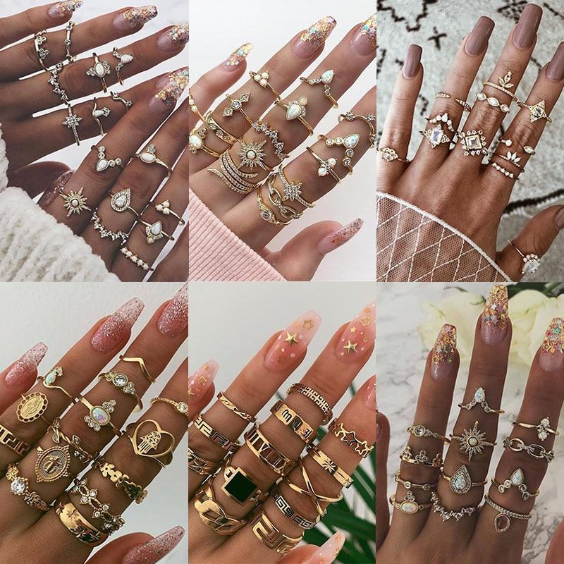 Ensemble Premium exclusif avec 8 à 12 bagues en or