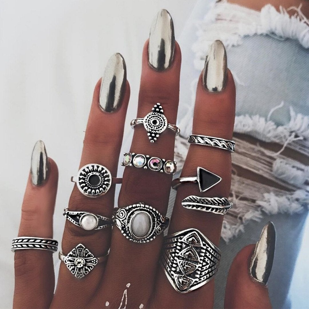 Ensemble Premium exclusif avec 8 à 12 bagues en or