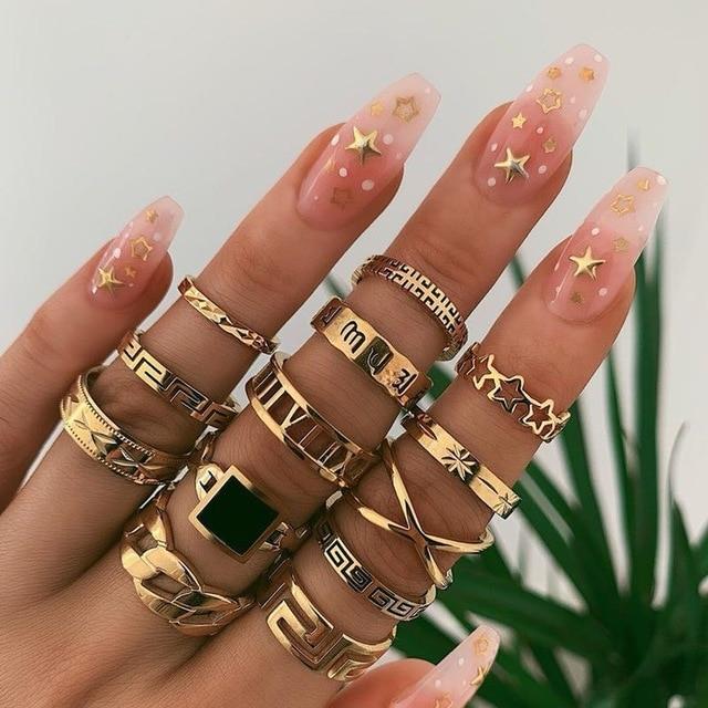 Ensemble Premium exclusif avec 8 à 12 bagues en or