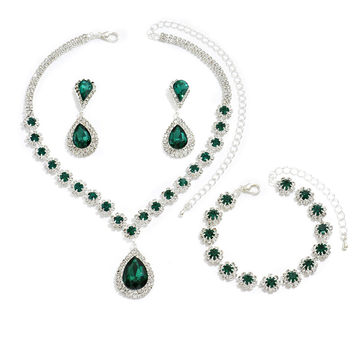 Ensemble complet de trois bijoux pour mariées en or