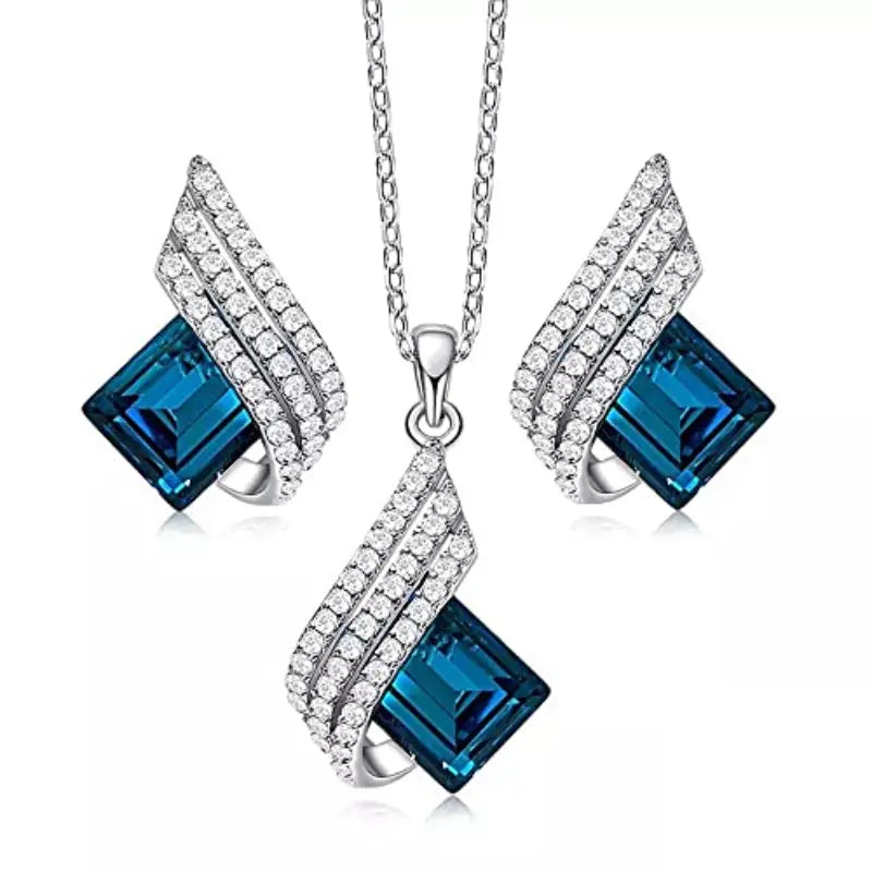 Ensemble de bijoux Brienne Solazure en or blanc