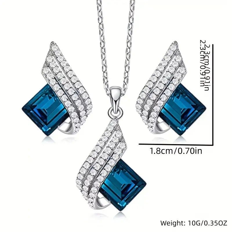 Ensemble de bijoux Brienne Solazure en or blanc
