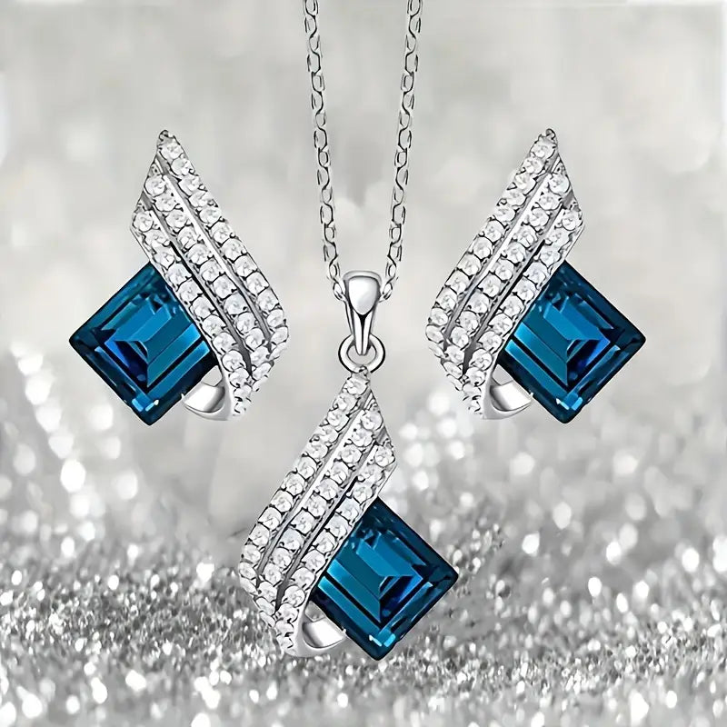 Ensemble de bijoux Brienne Solazure en or blanc