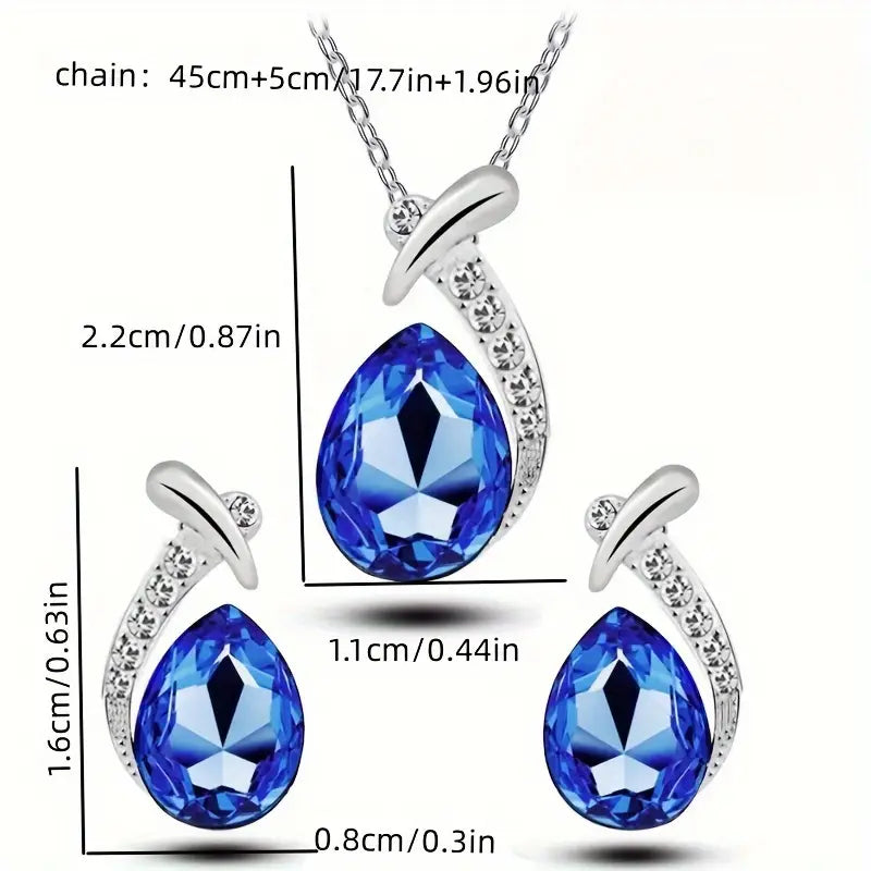 Ensemble de bijoux élégance sirène classique en or blanc