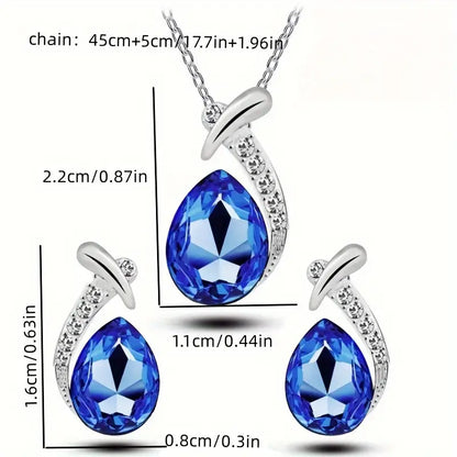 Ensemble de Bijoux Élégance Sirène Classique | Or Blanc