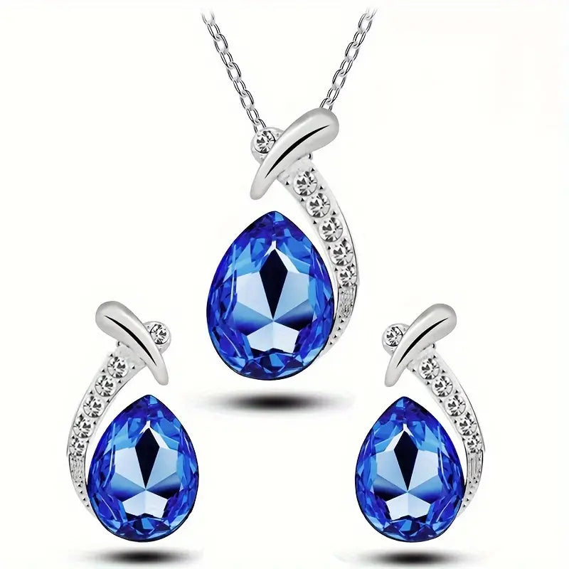 Ensemble de bijoux élégance sirène classique en or blanc