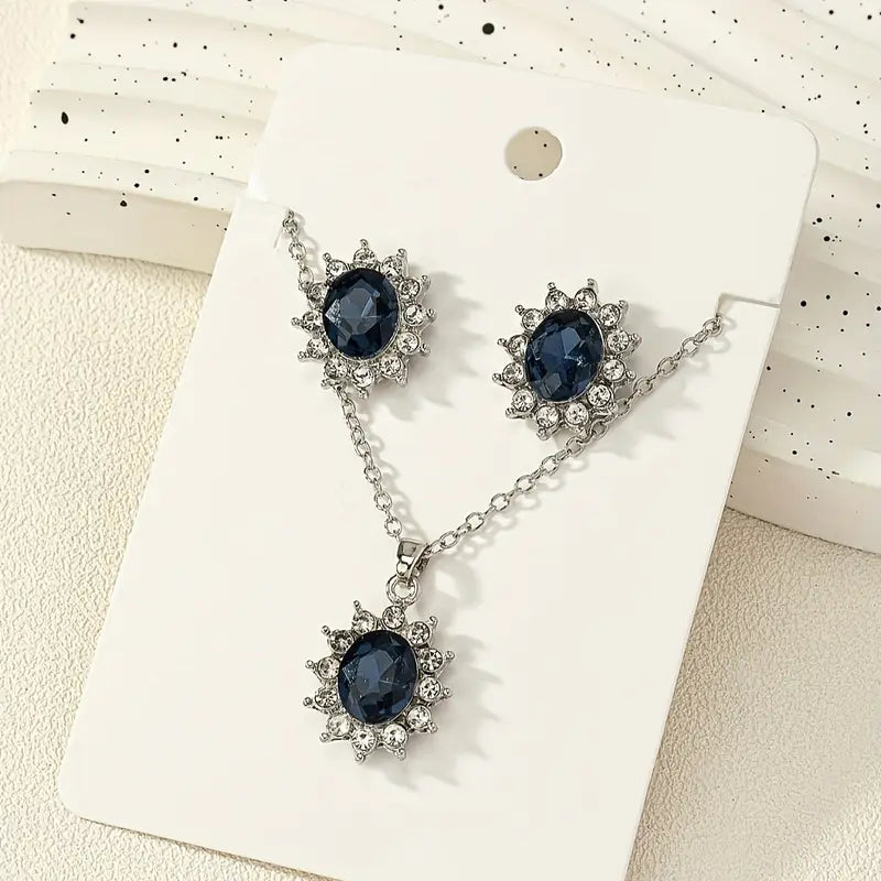 Ensemble de bijoux Katia Azuryn en or blanc