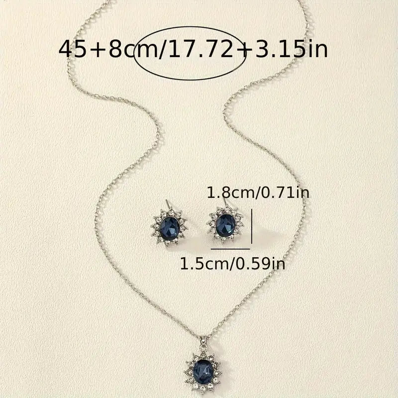 Ensemble de bijoux Katia Azuryn en or blanc