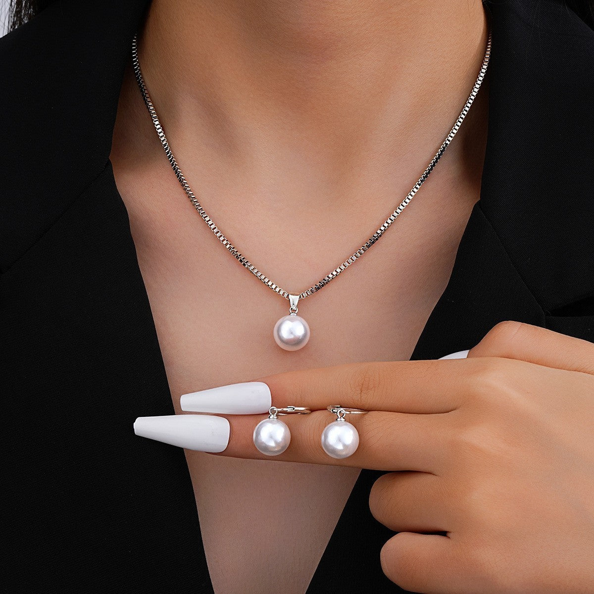 Ensemble de bijoux en perles en or