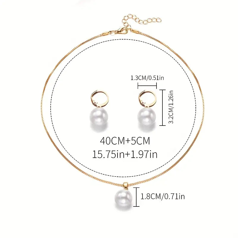 Ensemble de bijoux en perles en or