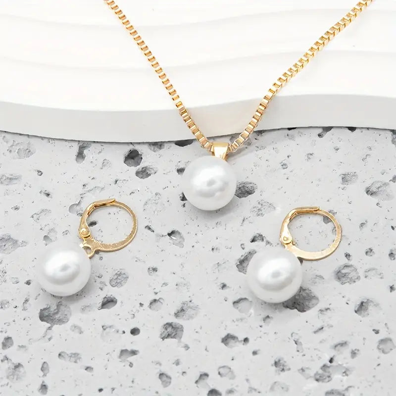 Ensemble de bijoux en perles en or