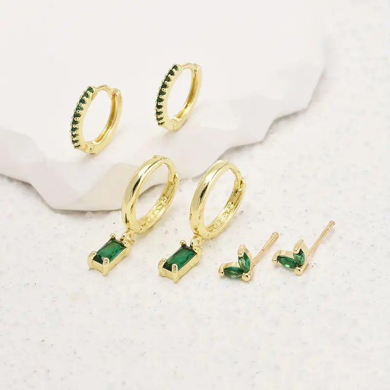 Ensemble de boucles d'oreilles Fiorenza Verdeau en or