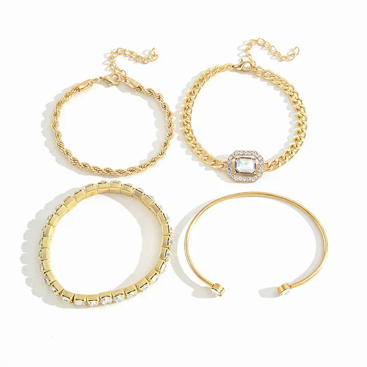 Ensemble de bracelets Domitille Calvine en or