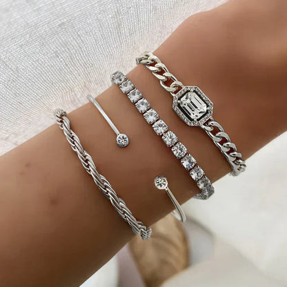 Ensemble de Bracelets Domitille Calvine | Or Blanc