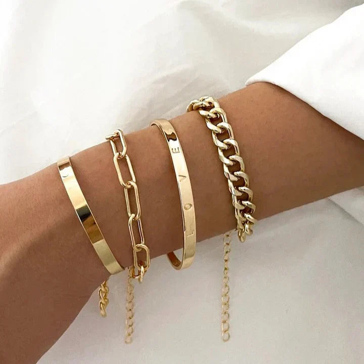 Ensemble de bracelets Élan Mercier en or blanc